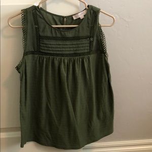 Loft olive green tank
